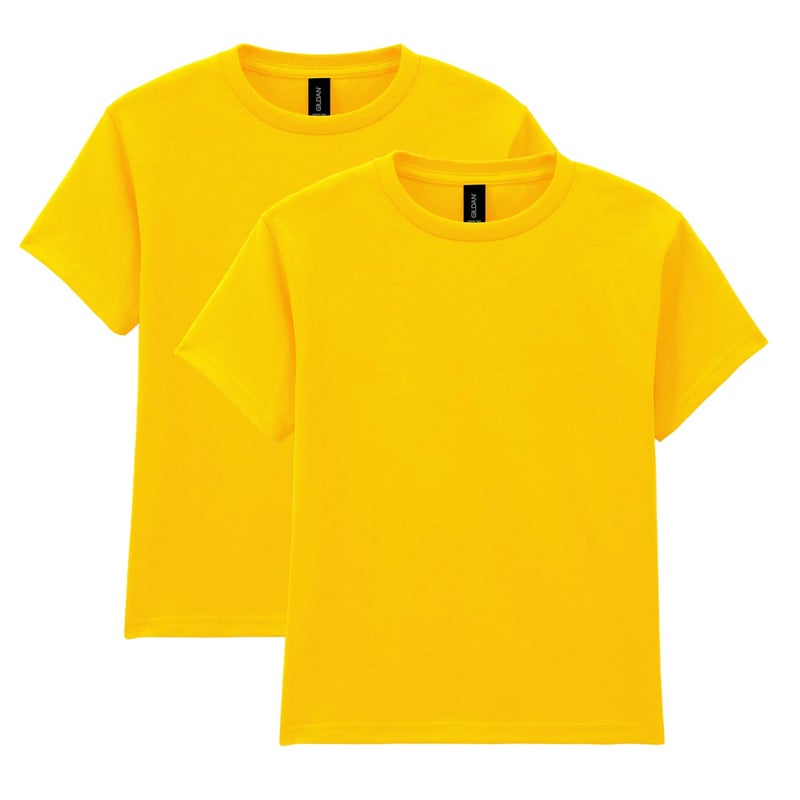 Gildan Youth DryBlend T-Shirt, Style G8000B, 2-Pack, Daisy, Large - Image 1